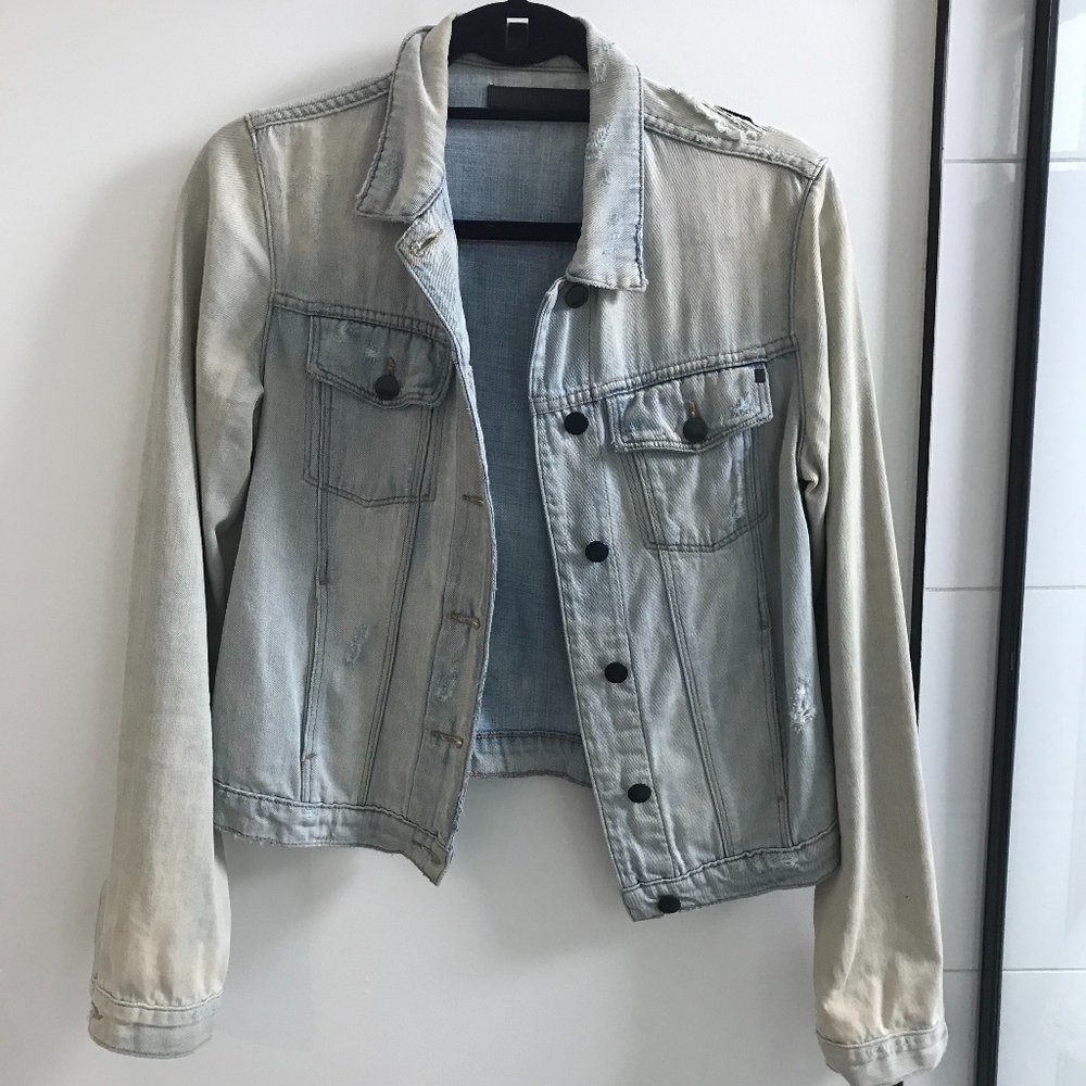 GENETIC Denim Distressed Denim Jacket